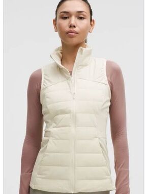lululemon athletica Cream Quilted High-Collar Puffer Vest